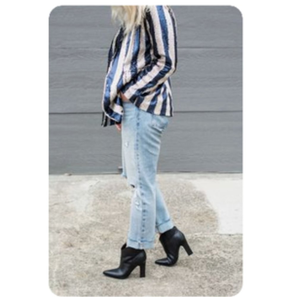 NWT Cartonnier Striped Blazer with Pockets!  NEW size S - Picture 2 of 16